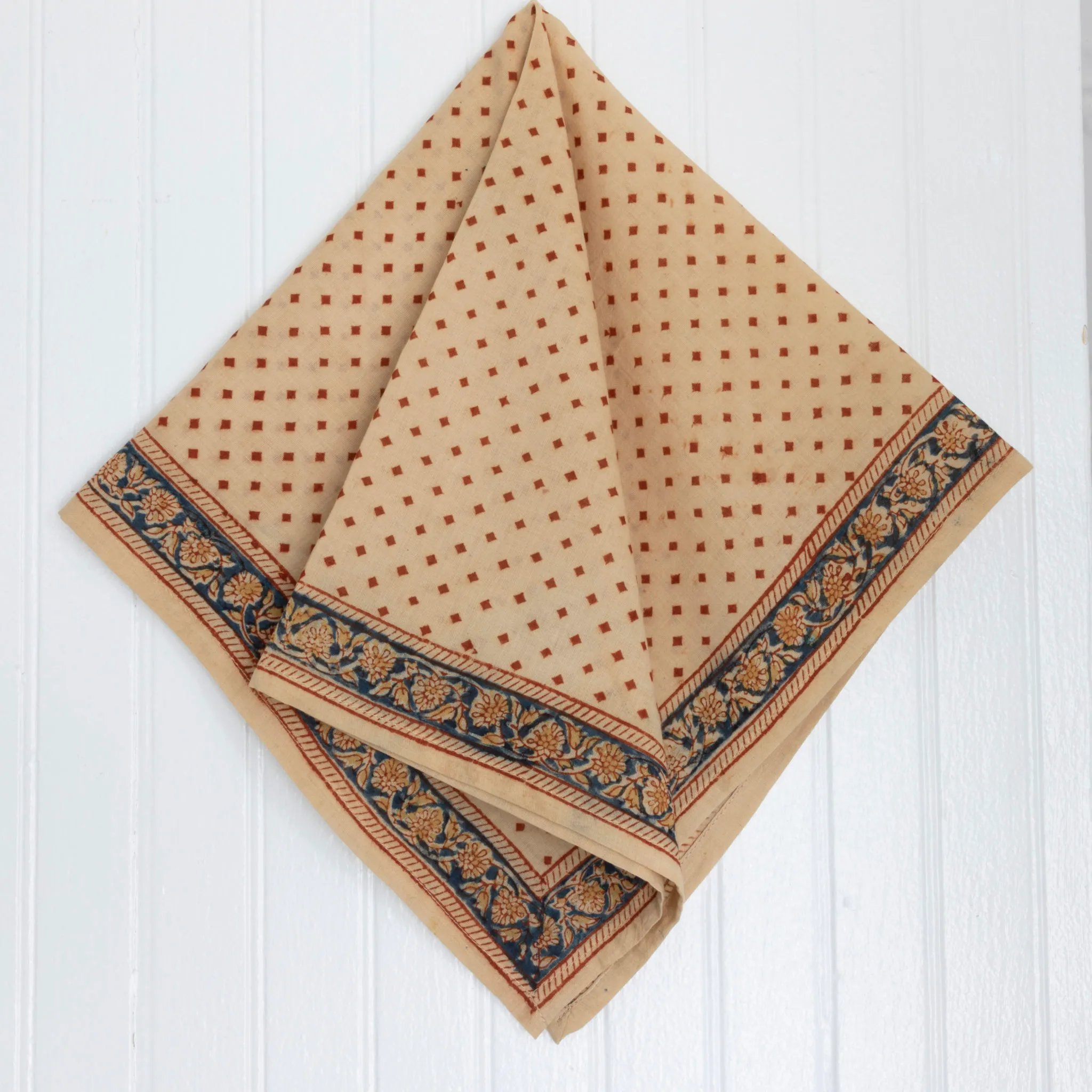 Handmade Square Scarf & Handkerchiefs from India100% Cotton Bandana- Hand Painted Kerchief Hair scarf Handkerchief Handbag Tie