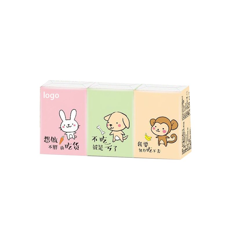 Wholesale Custom Pocket Pack Mini Facial Tissue Paper Handkerchief