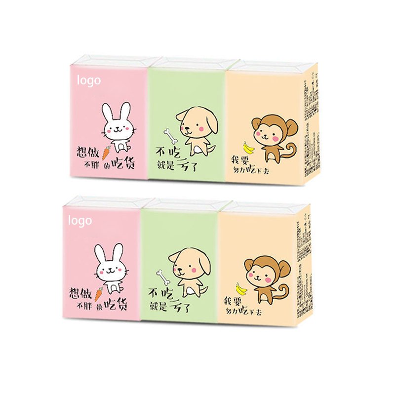 Wholesale Custom Pocket Pack Mini Facial Tissue Paper Handkerchief