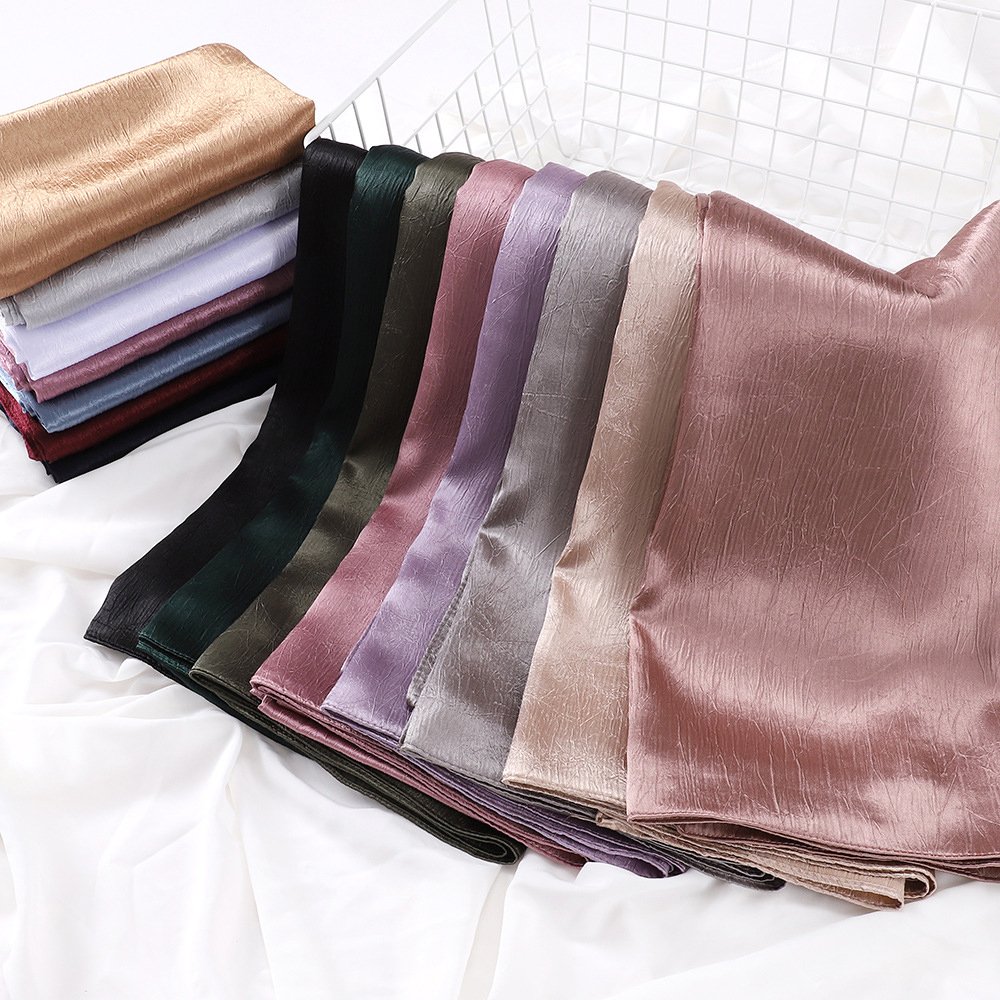 Malaysia new simulation silk silk silk long scarf women's shawl cover head scarf
