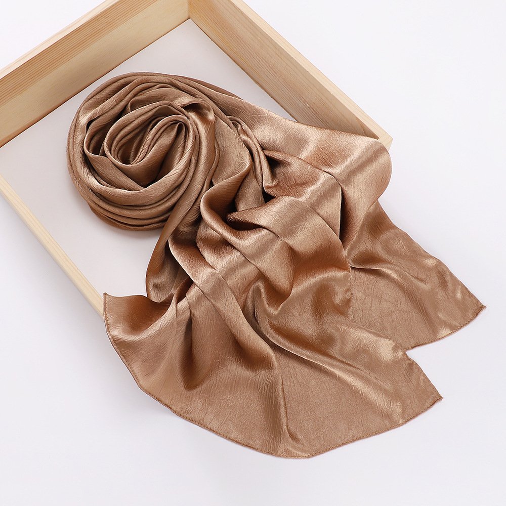 Malaysia new simulation silk silk silk long scarf women's shawl cover head scarf