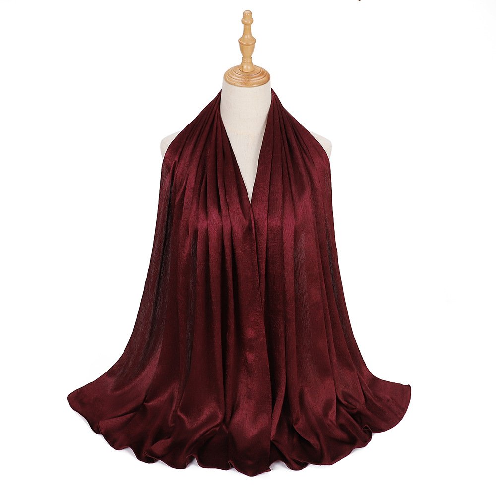 Malaysia new simulation silk silk silk long scarf women's shawl cover head scarf