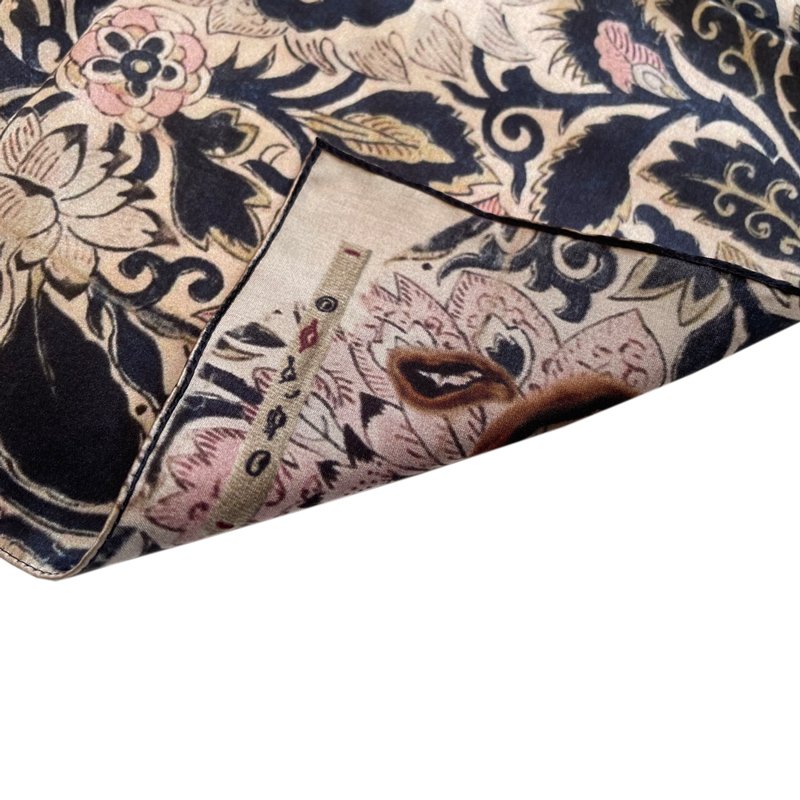 Custom silk bandana square head scarf handkerchief custom print