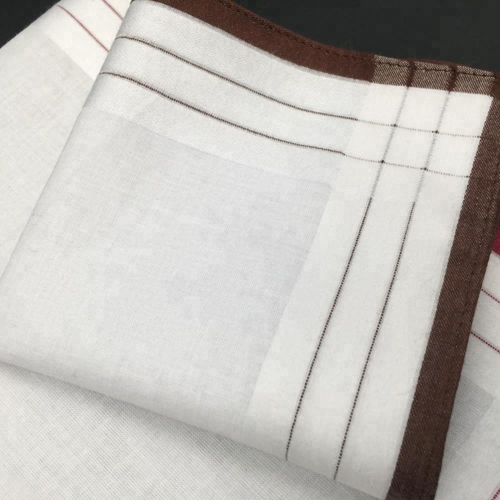 High quality wholesale 100% soft organic cotton woven light grey pocket square custom printed design woven handkerchief for men
