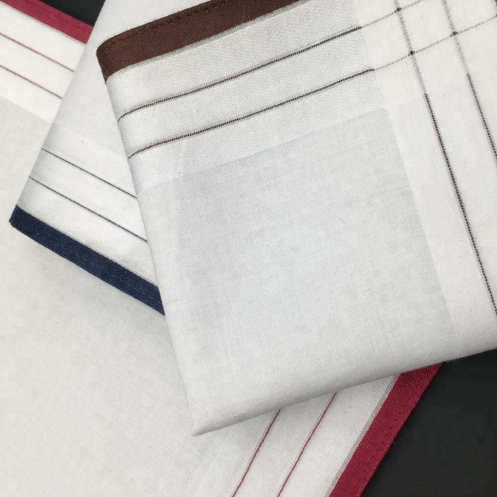 High quality wholesale 100% soft organic cotton woven light grey pocket square custom printed design woven handkerchief for men