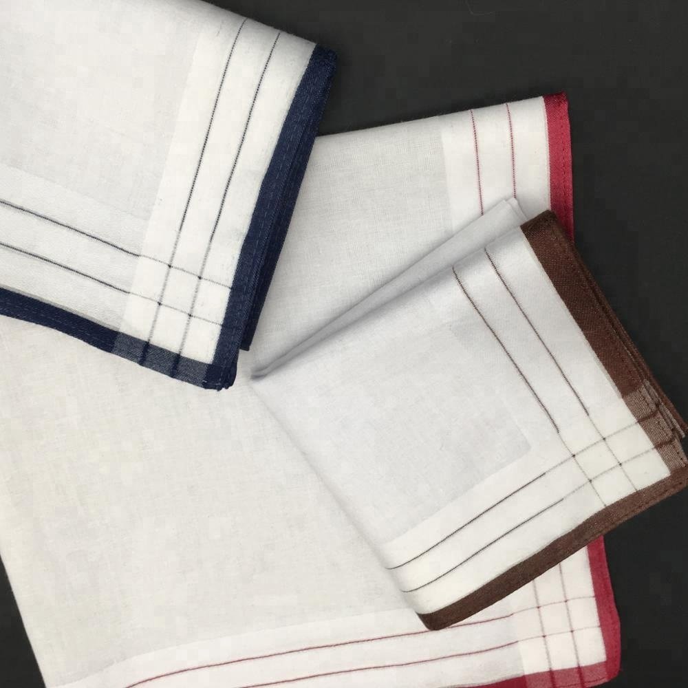 High quality wholesale 100% soft organic cotton woven light grey pocket square custom printed design woven handkerchief for men