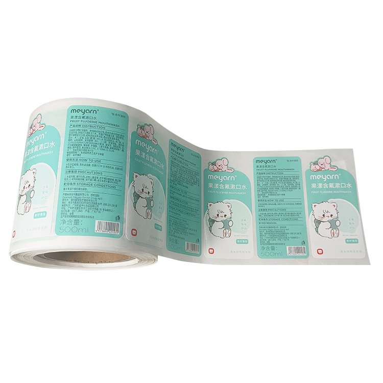 Custom Waterproof Packaging Stickers for Mouthwashes Cosmetic Bottle Label Stickers