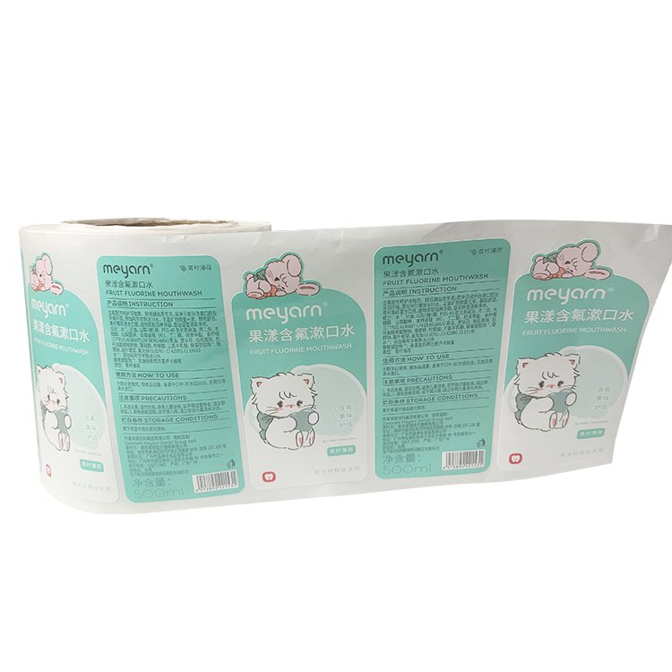 Custom Waterproof Packaging Stickers for Mouthwashes Cosmetic Bottle Label Stickers