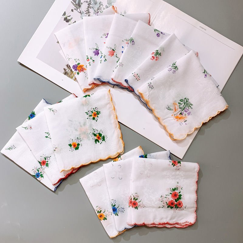 Women's Cotton Handkerchief Women's Cotton Handkerchief Ladies Gift Handkerchief For Wedding