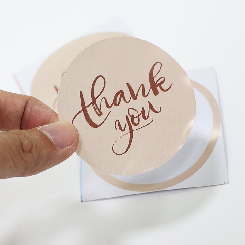 Makeup Custom Logo Waterproof adhesive labels Round Sticker PVC Transparent decorative Packaging Label Sticker
