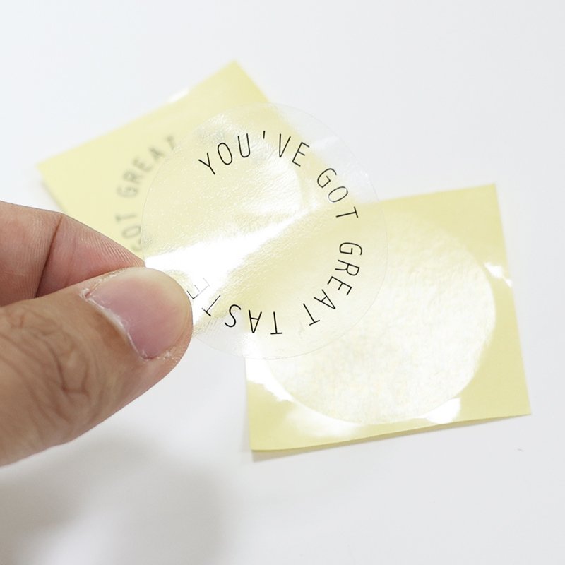 Makeup Custom Logo Waterproof adhesive labels Round Sticker PVC Transparent decorative Packaging Label Sticker