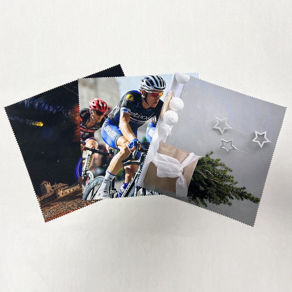 custom logo sublimation printed dry soft towel microfiber lens glass fabric cleaning cloth jewelry handkerchiefs