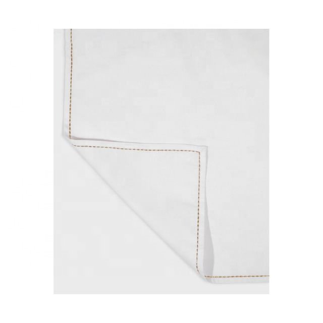 Floral Embroidered 30-50cm 100% Cotton Thick White Table Handkerchief Cloth Fabric Napkin For Banquet Wedding Party Event Decor