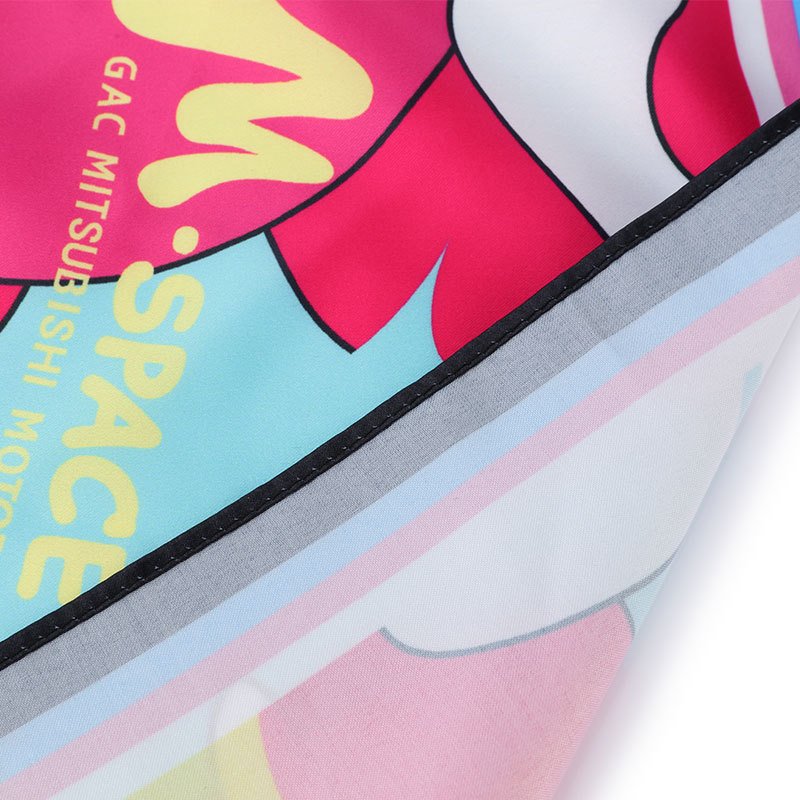 custom print bandana scarf 55*55cm polyester silky handkerchief for ladies
