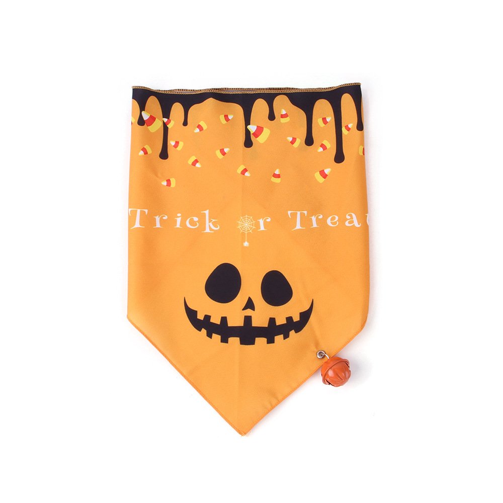 Halloween Dog Bandana Pet Halloween Bandana Pumpkin Ghost Witch Print Dog Puppy Pet Triangle Bibs Scarf