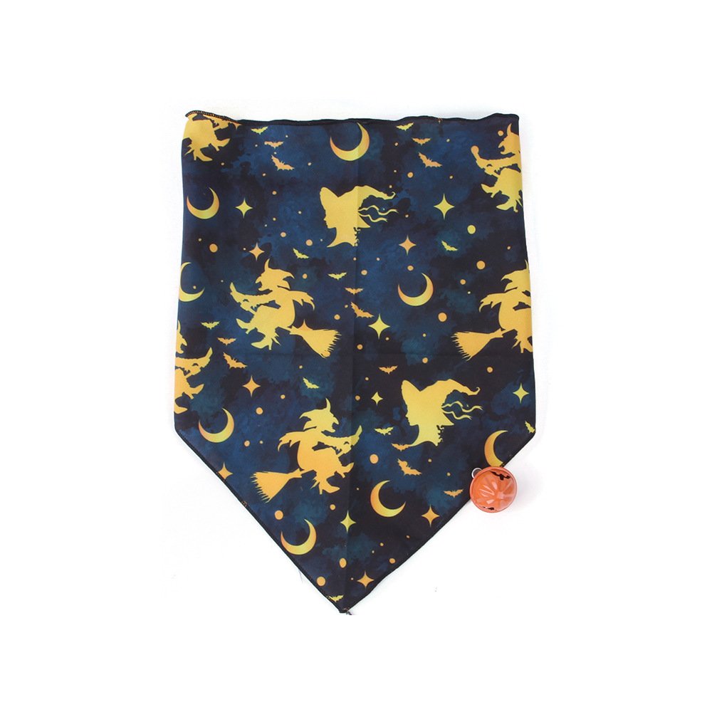 Halloween Dog Bandana Pet Halloween Bandana Pumpkin Ghost Witch Print Dog Puppy Pet Triangle Bibs Scarf
