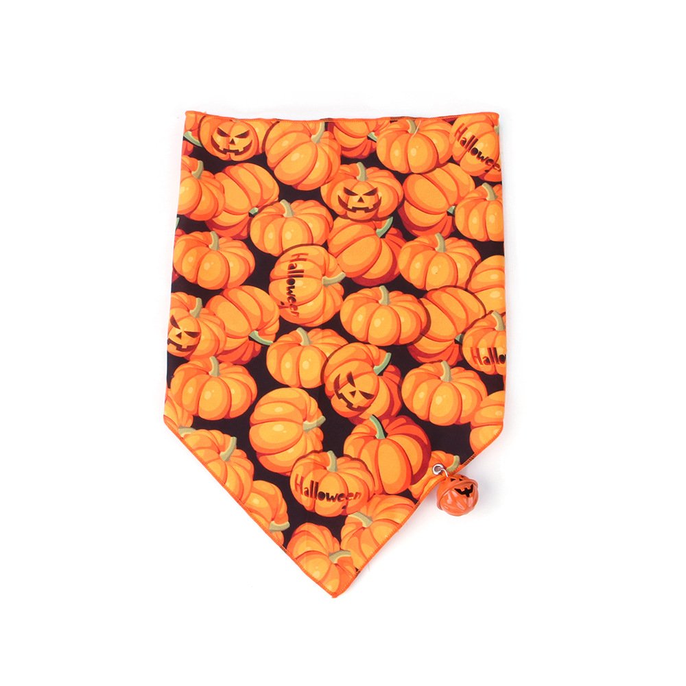 Halloween Dog Bandana Pet Halloween Bandana Pumpkin Ghost Witch Print Dog Puppy Pet Triangle Bibs Scarf