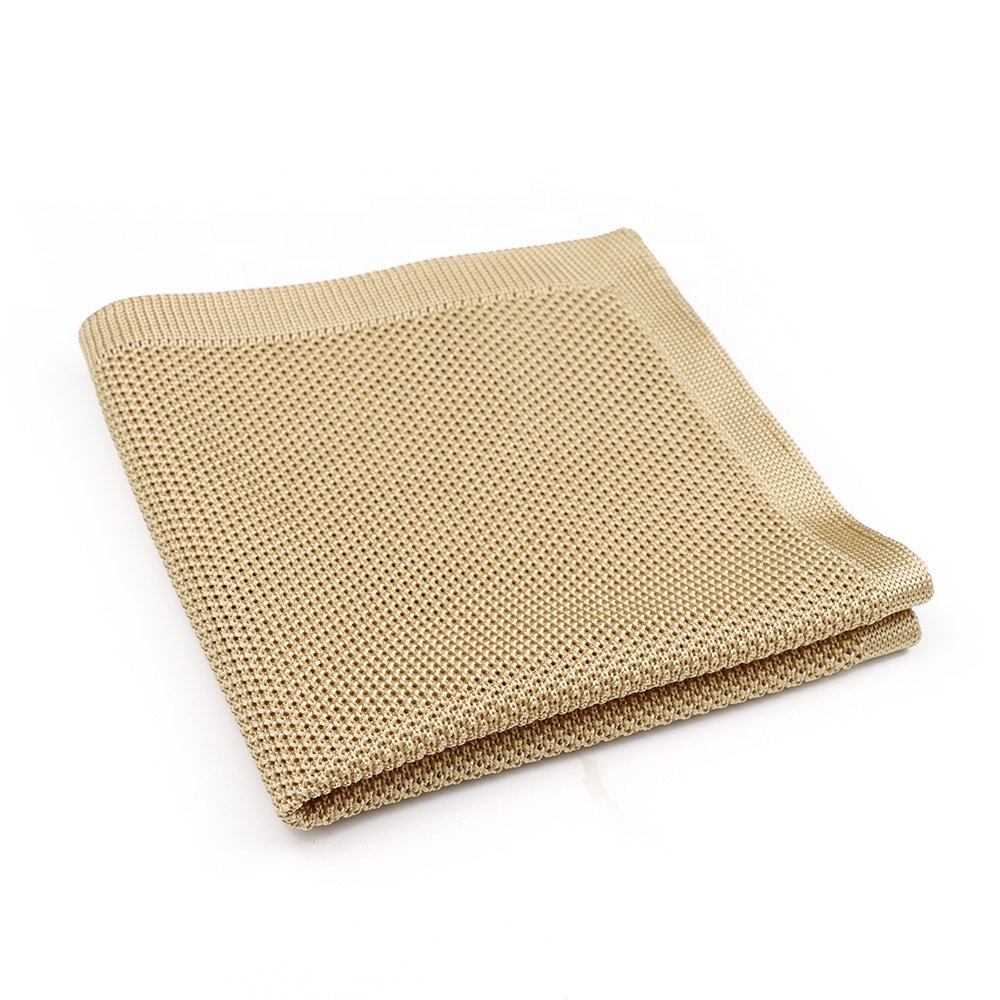 Premium knit Handkerchief Solid Very Soft Men&Women High Quality Wedding Pocket Square Adult Tuxedo Bow Tie Accessory Gift