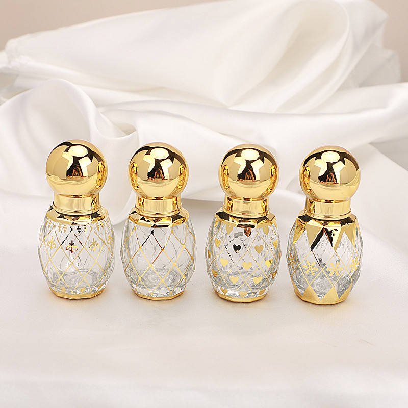 New Design Arabic Thick Base 3ml 6ml 12ml Attar Glass Oud Oil Perfume Tola Bottles With Zamak Cap