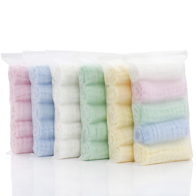 Newborn 6 layer Muslin Gauze Baby Wash Cloth Face Towels Soft 100% Cotton Baby Organic Face Towel