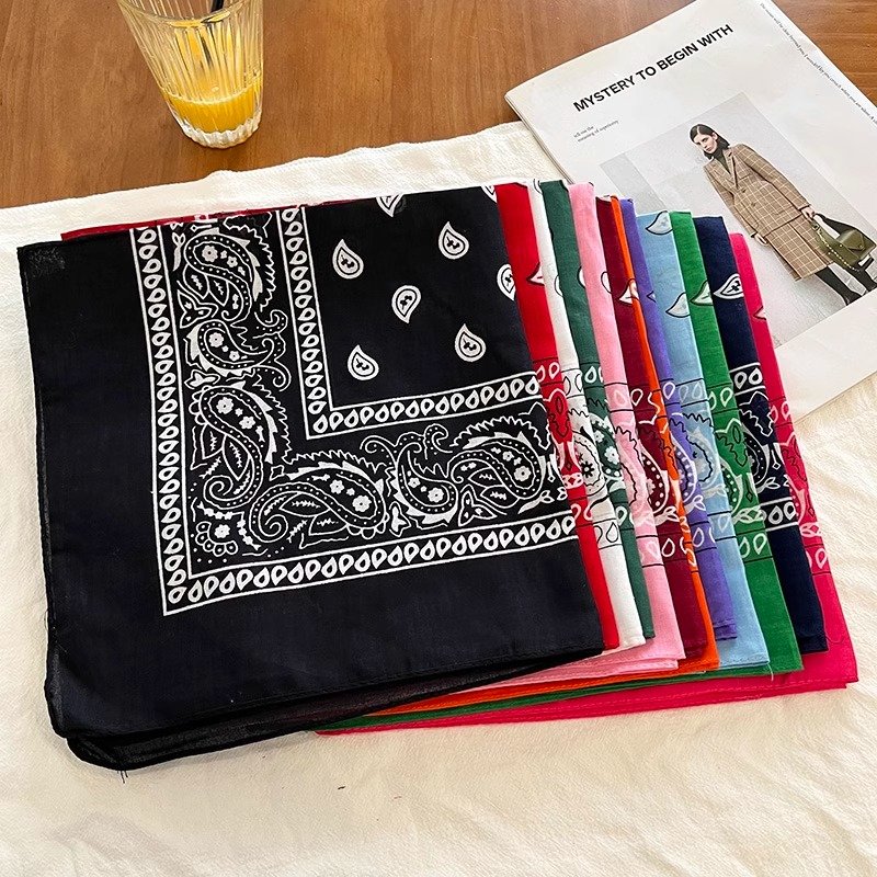Paisley Bandanas Cowboy Bandana Handkerchiefs Paisley Print Head Wrap Scarf