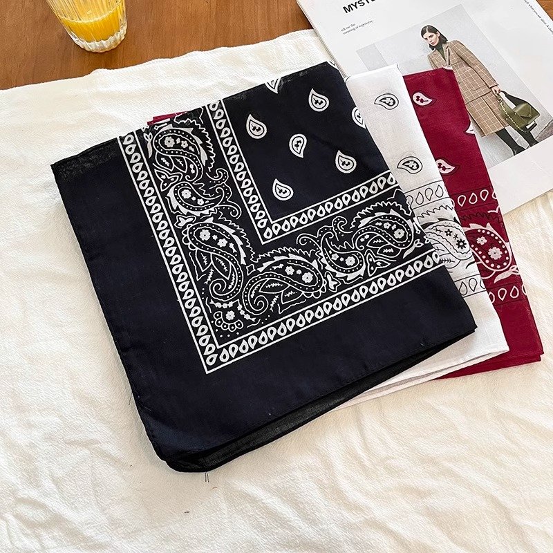 Paisley Bandanas Cowboy Bandana Handkerchiefs Paisley Print Head Wrap Scarf