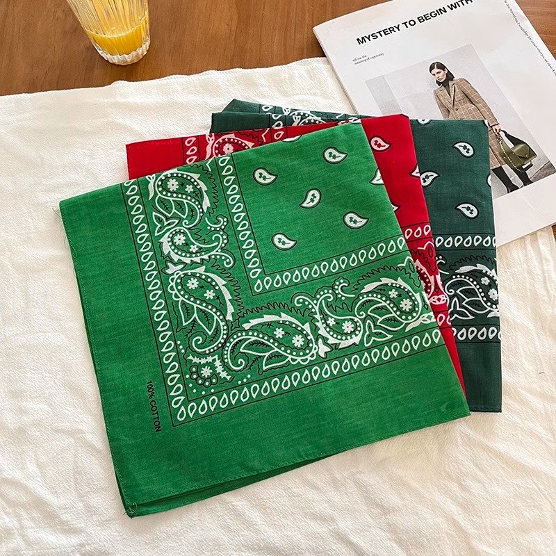 Paisley Bandanas Cowboy Bandana Handkerchiefs Paisley Print Head Wrap Scarf