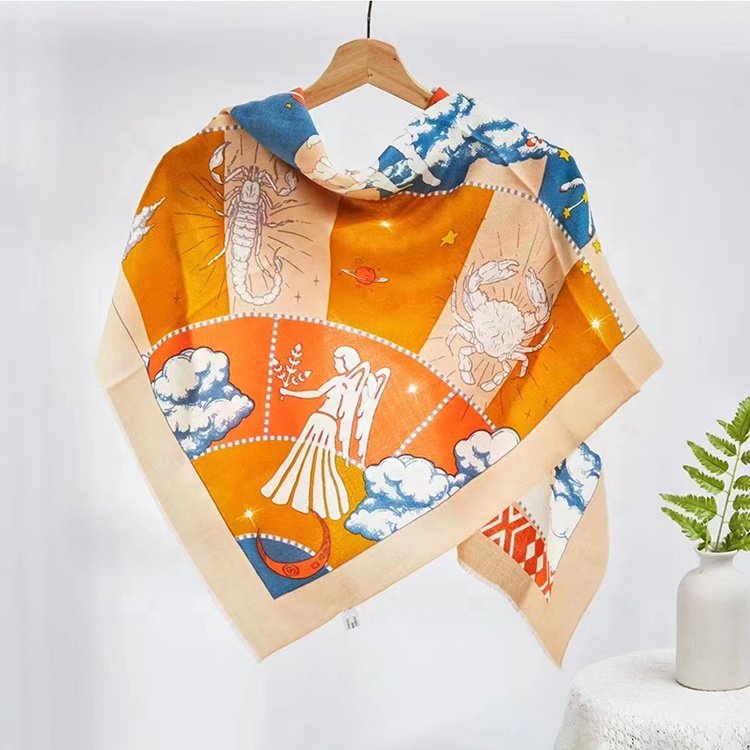 80s large 100*100cm Square Scarf other scarves & shawls scarfs for women stylish square scarf & handkerchiefs