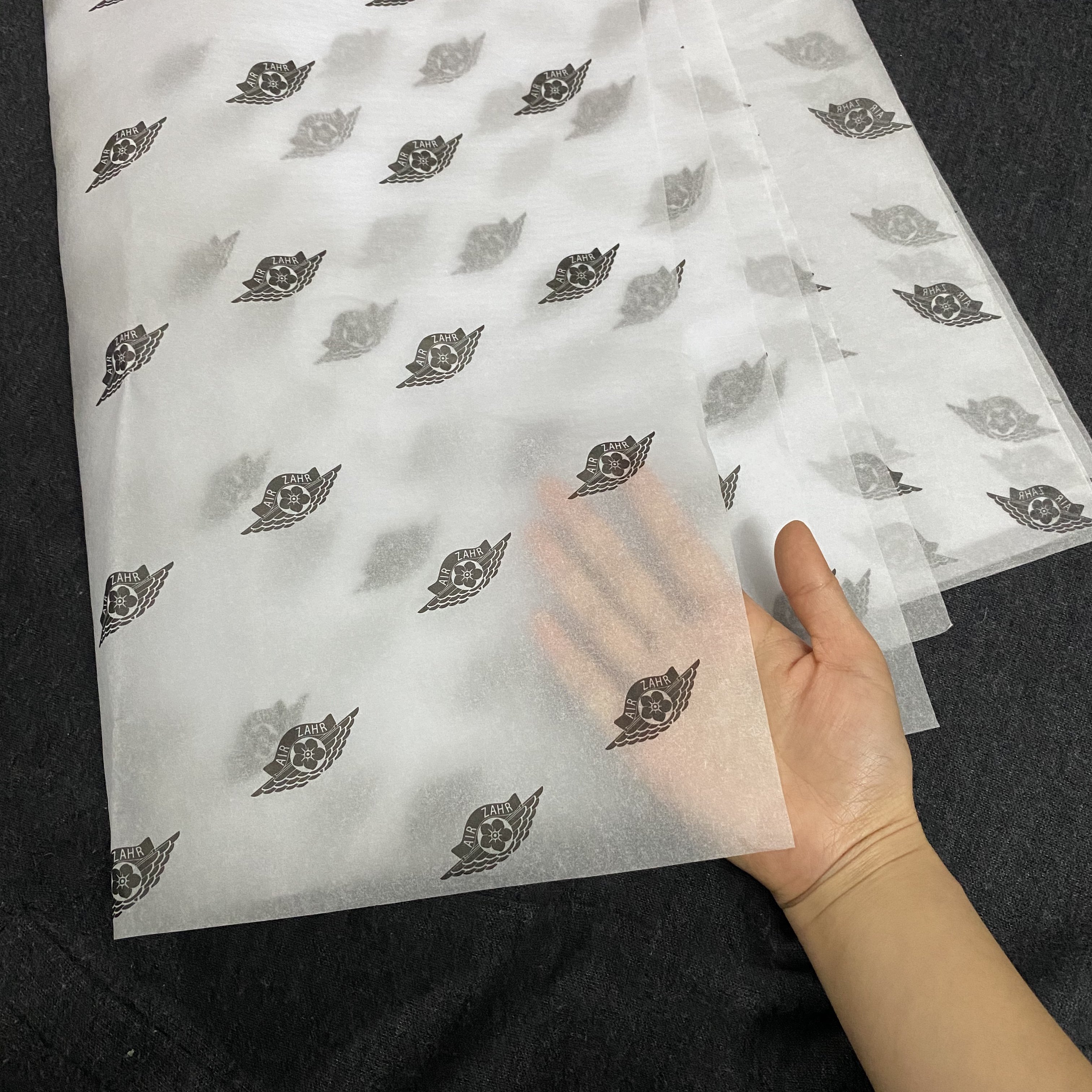 Custom Brand Logo Tissue Papers Printing Gift thin Wrapping Tissue Paper Clothes white colored Wrapping Paper