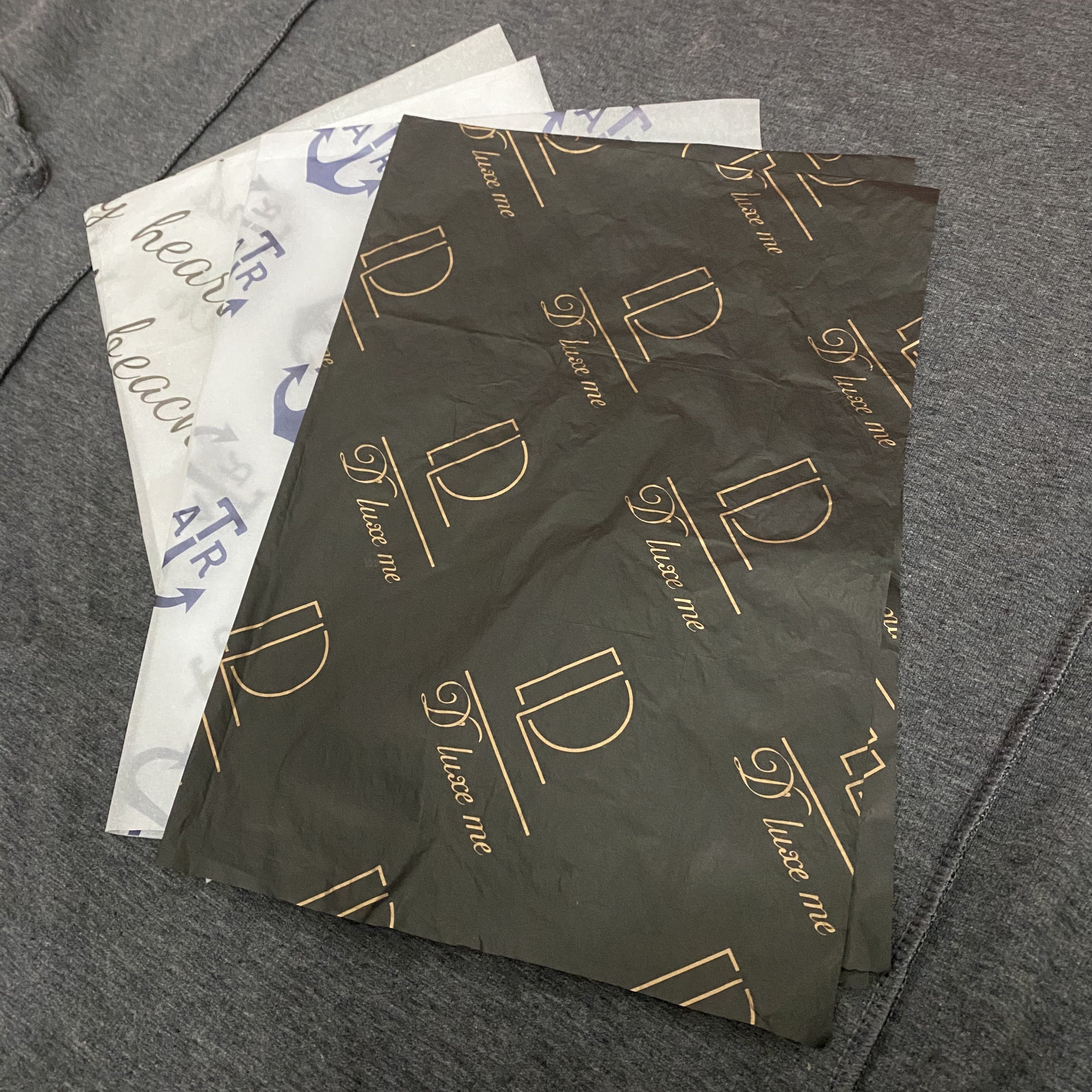 Custom Brand Logo Tissue Papers Printing Gift thin Wrapping Tissue Paper Clothes white colored Wrapping Paper