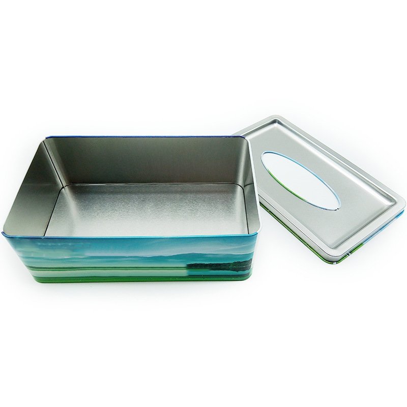 Wholesale Custom Design Rectangle Metal Tissue Tin Box