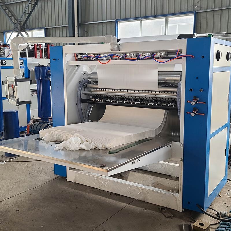 6 lines facial tissue paper making machine automatic tissue production line with tissue cutting machine