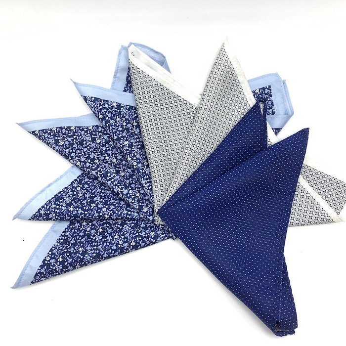 Hand made paisley cotton pocket square wholesale handkerchief