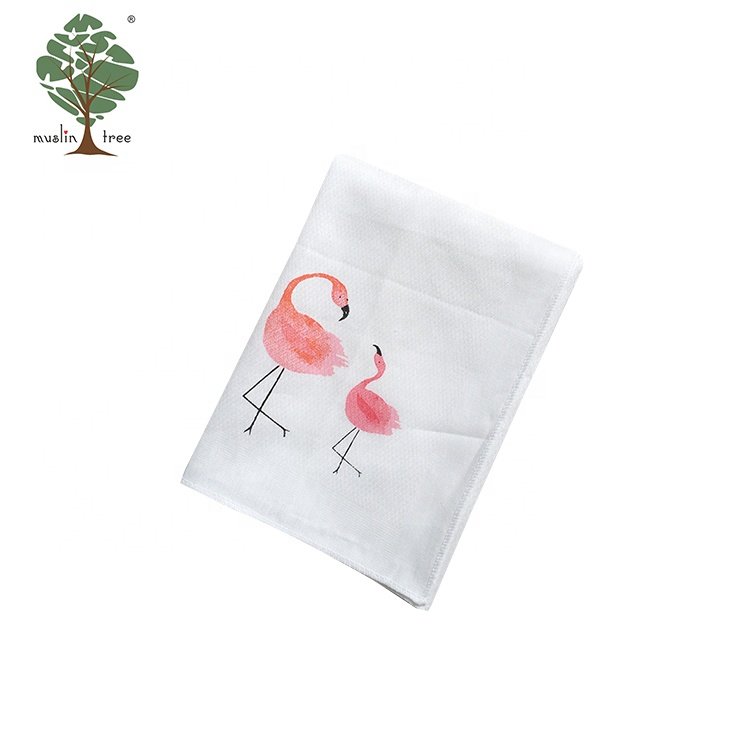 Printed 100% Cotton Muslin Baby Handkerchief Muslin Tree Free Sample Casual Customized Printing Designs 35*35 CM Multi-purpose