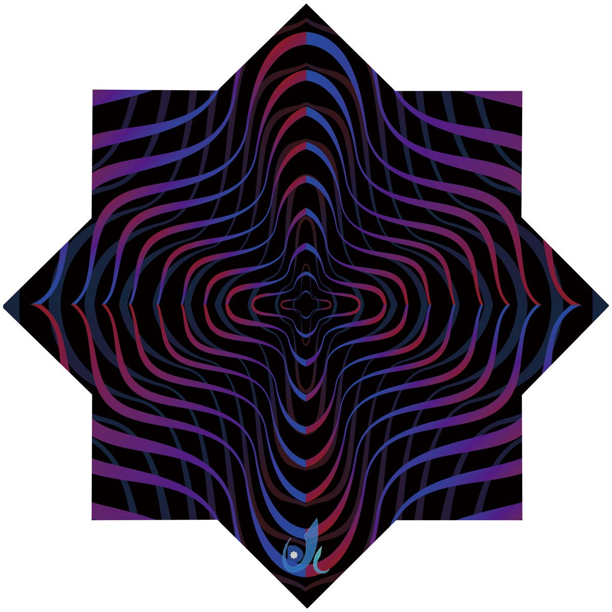 Custom 65CM 25inch Lycra Flow star Double-side Printed Dapo star Handkerchief for Party and Festival