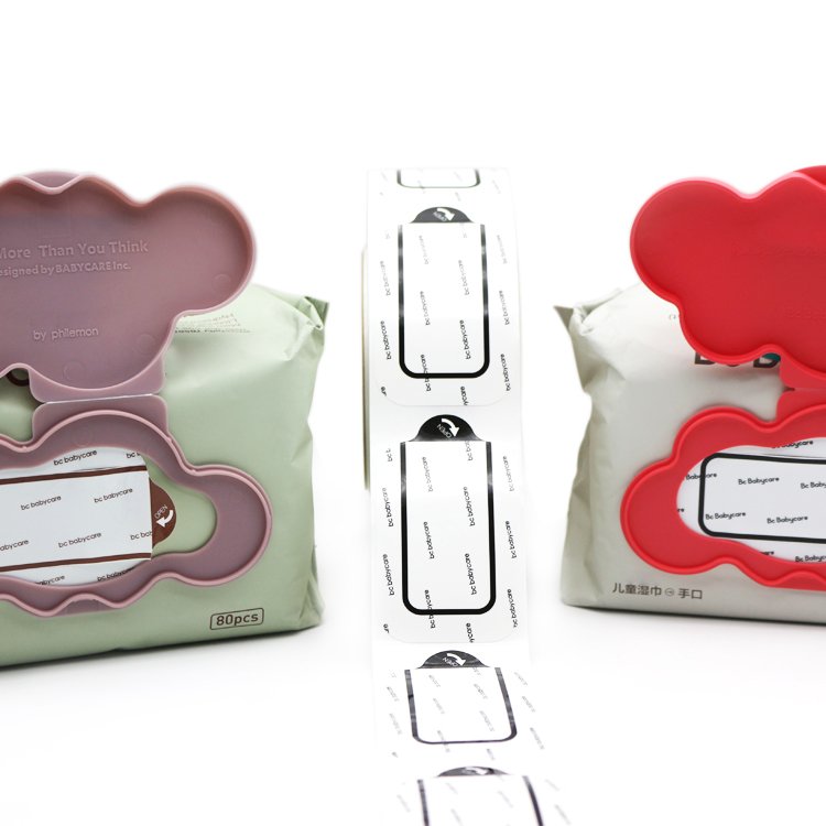 Professional Manufacturer of Customizable Waterproof Vinyl Stickers Wet Wipes Labels for Tissue Package Bag
