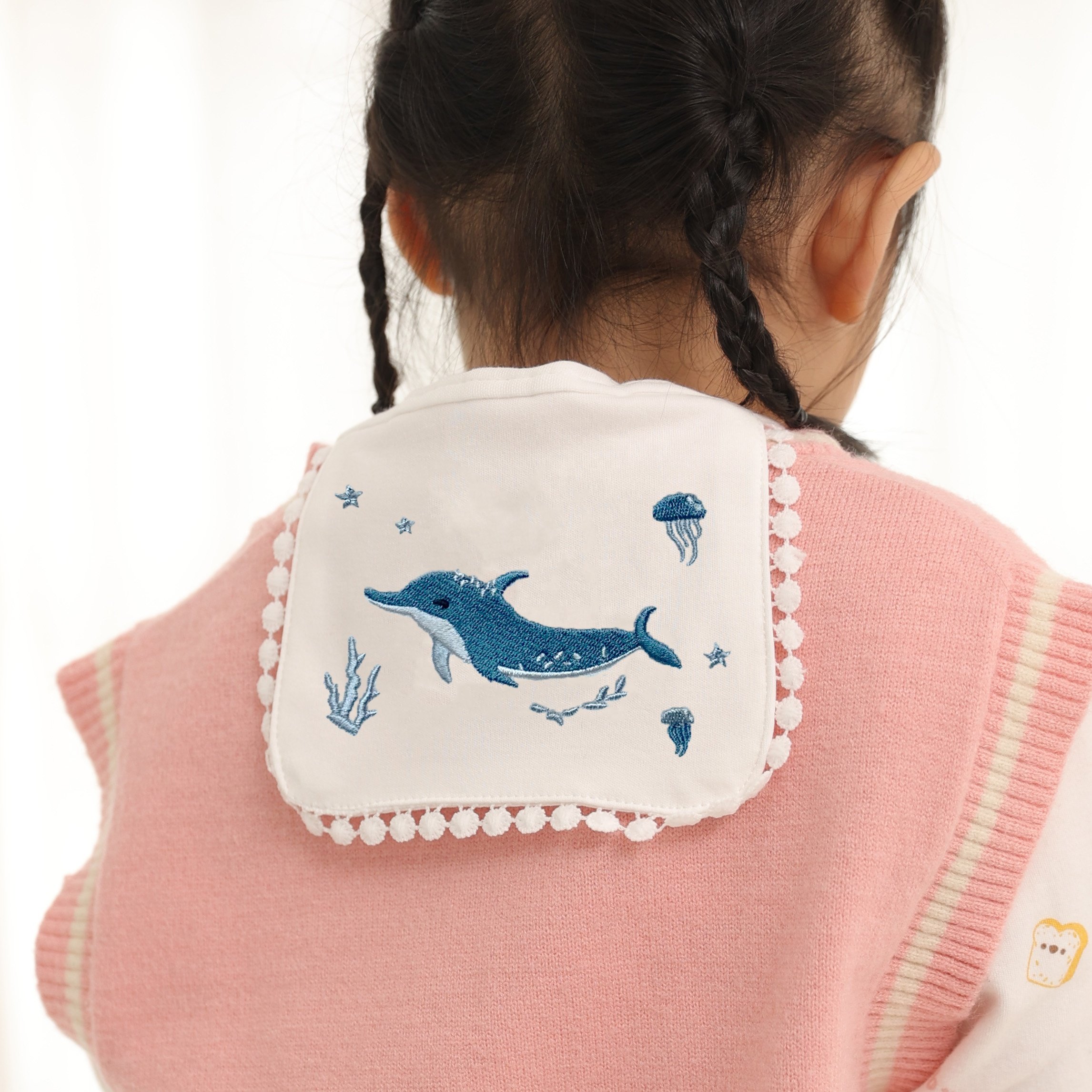 Children Cartoon Cotton gauze Sweat Absorbing Handkerchief Backrest Scarf High Density Kindergarten Boy Girl Baby Sweat Towel