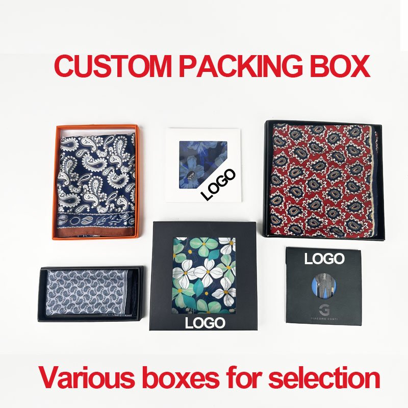New Arrival Pocket Square Soft Fashion Handkerchief Wool Floral Striped Paisley Hanky Suit Men's Business Wedding Gift for Man