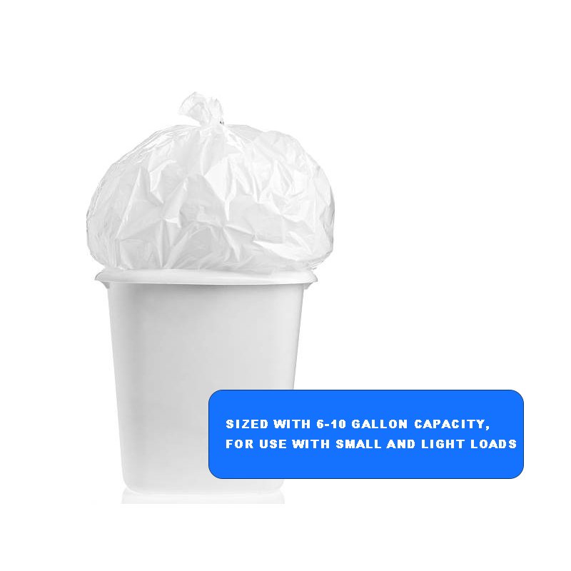 6-10 Gallon Trash Bags | 5000 Count Bulk | Clear Multi-Use Garbage Bags