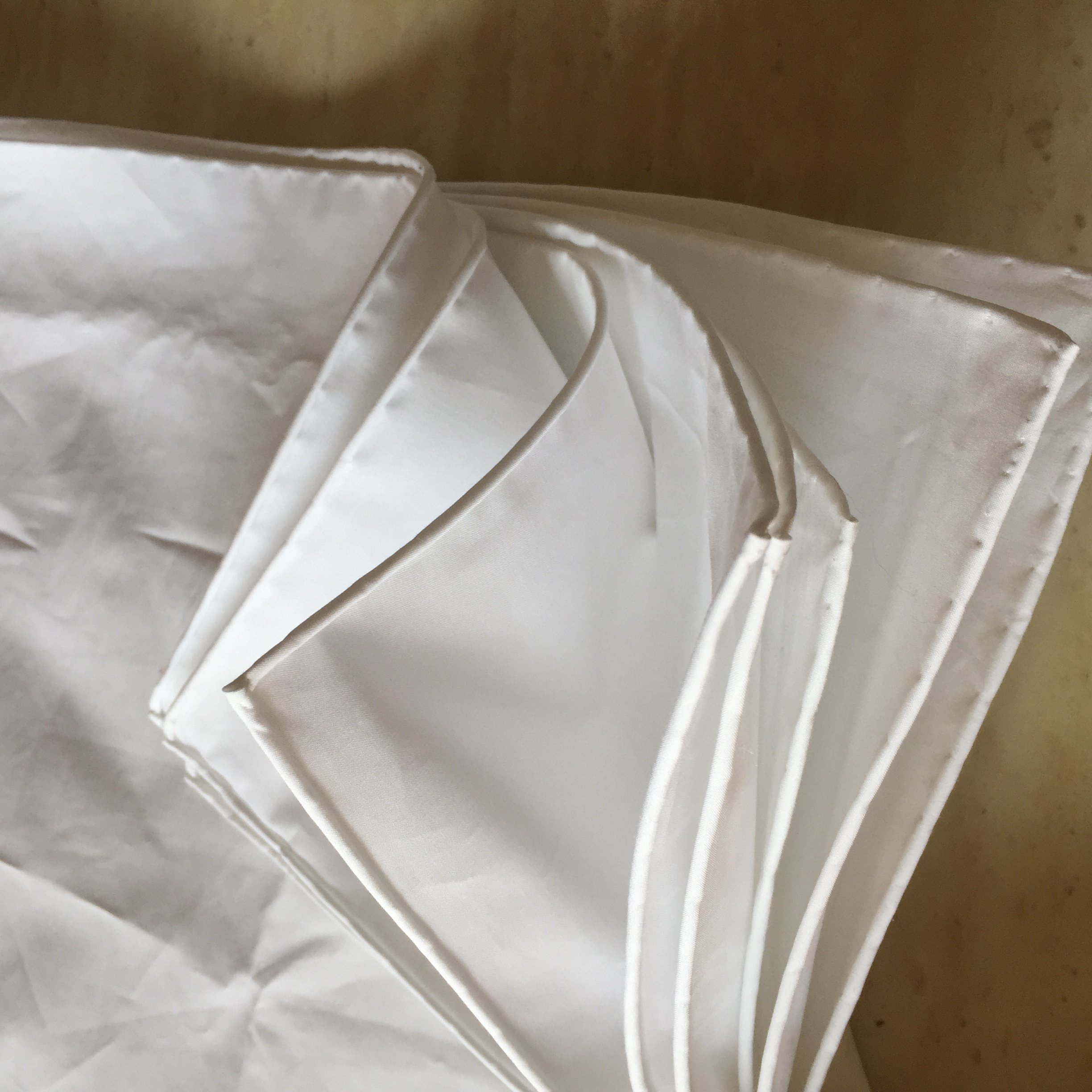 IN STOCK Habotai 100 cotton pocket handkerchief white for painting soft square hot sale