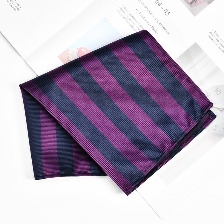 OEM Wholesale Male Handkerchief High Quality Polyester Silk Pocket Square For Men