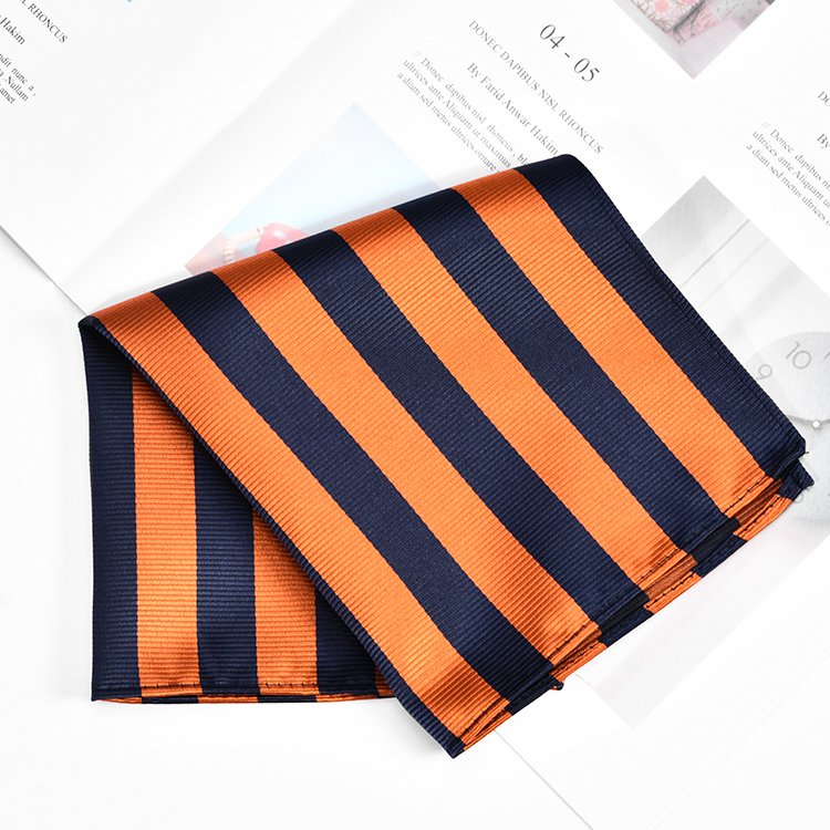 OEM Wholesale Male Handkerchief High Quality Polyester Silk Pocket Square For Men