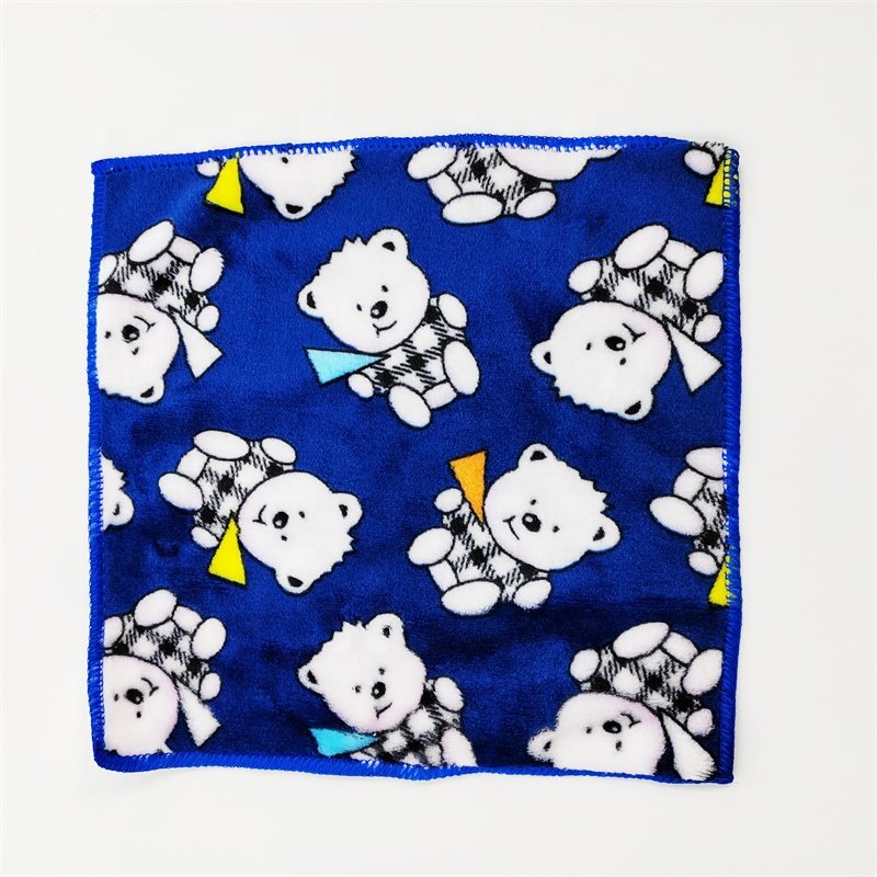 Good quality cheap price promotional flannel printing kitchen towel hand towel handkerchief