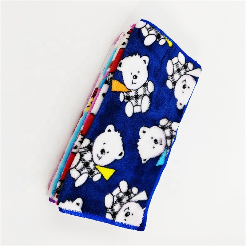 Good quality cheap price promotional flannel printing kitchen towel hand towel handkerchief