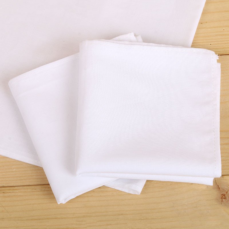 35cm combed 100% cotton Small handkerchief Blank White Square Bandanas for DIY Tie dyed print Sublimation Digital Printing