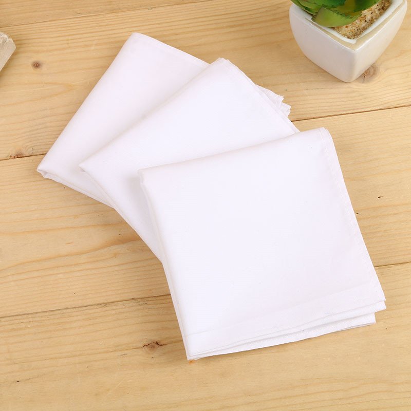 35cm combed 100% cotton Small handkerchief Blank White Square Bandanas for DIY Tie dyed print Sublimation Digital Printing