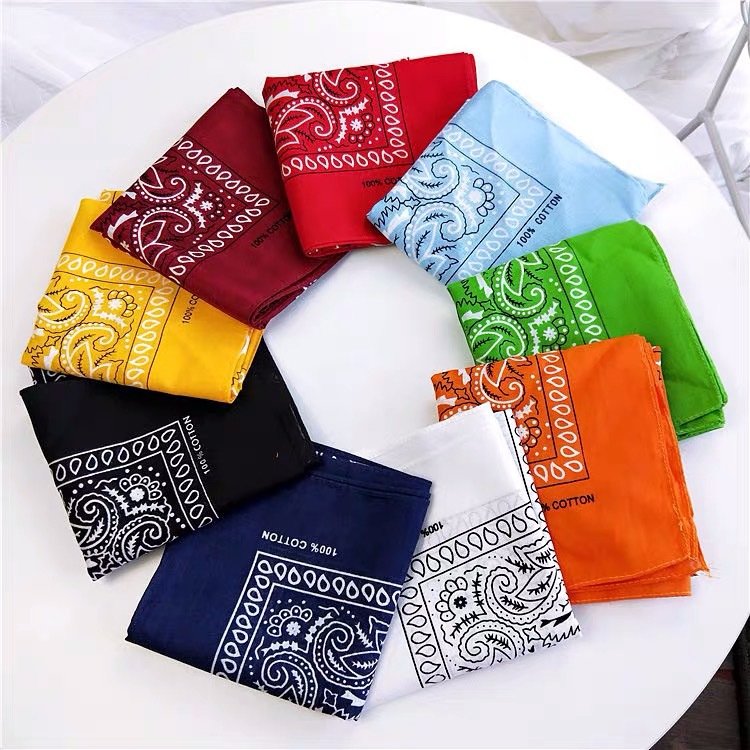 Men & Women Pasiley Cowboy Bandana Handkerchiefs for Hair paisley Cotton Bandanas