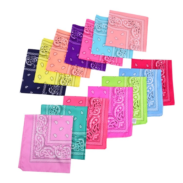Men & Women Pasiley Cowboy Bandana Handkerchiefs for Hair paisley Cotton Bandanas
