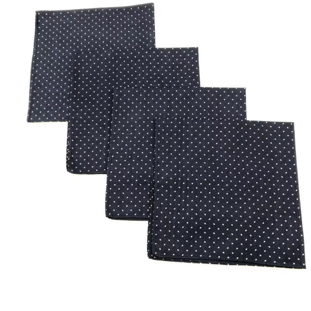 100% soft cotton high quality square customized drawing men black handkerchief