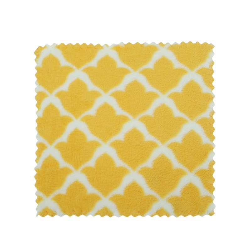 soft microfiber towel cleaning cloth Multi functional small handkerchief Printed flannel dishwashing towel
